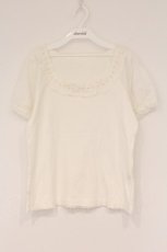 画像1: PINK HOUSE / ローンパフスリーブTシャツ L シロ O-26-04-16-066-LO-TS-IG-OS (1)