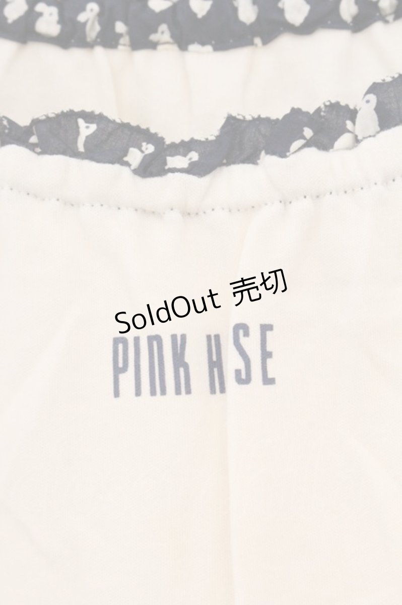 画像2: PINK HOUSE / うさぎ柄パフチュニック  ネイビー×オフ O-26-04-16-069-LO-TO-IG-OS (2)