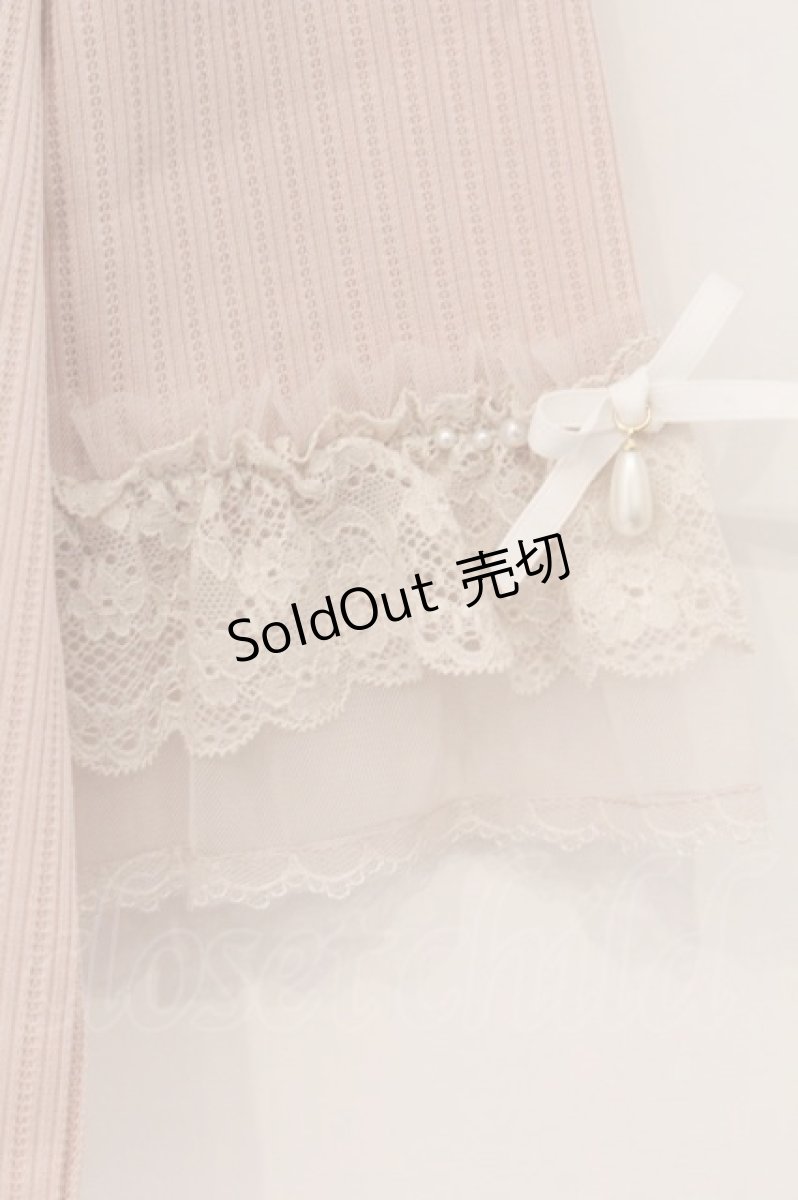 画像2: axes femme / レース重ねデザイン袖プルオーバー F ピンク O-26-04-16-008-AX-TO-OW-OS (2)