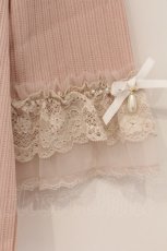 画像2: axes femme / レース重ねデザイン袖プルオーバー F ピンク O-26-04-16-008-AX-TO-OW-OS (2)