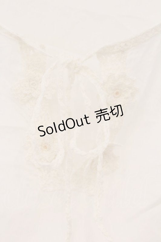 画像2: PINK HOUSE / ダイヤレースパッチワークブラウス  シロ O-26-04-16-074-LO-BL-IG-OS (2)