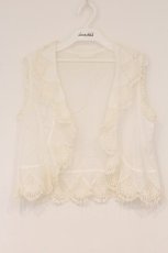 画像1: PINK HOUSE / レーススカラップボレロ  シロ O-26-04-16-076-LO-TO-IG-OS (1)