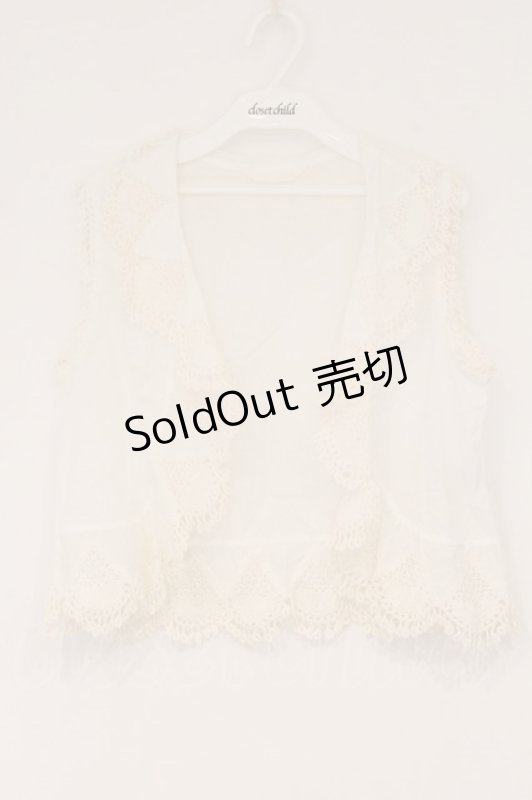 画像1: PINK HOUSE / レーススカラップボレロ  シロ O-26-04-16-076-LO-TO-IG-OS (1)