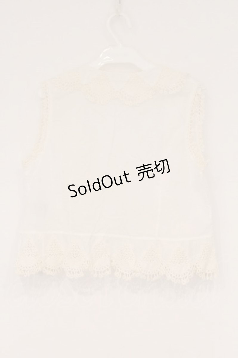 画像4: PINK HOUSE / レーススカラップボレロ  シロ O-26-04-16-076-LO-TO-IG-OS (4)