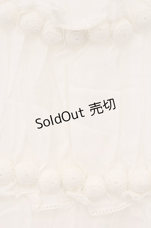 画像2: PINK HOUSE / ニットまるモチーフノースリーブチュニックブラウス  シロ O-26-04-16-077-LO-BL-IG-OS (2)