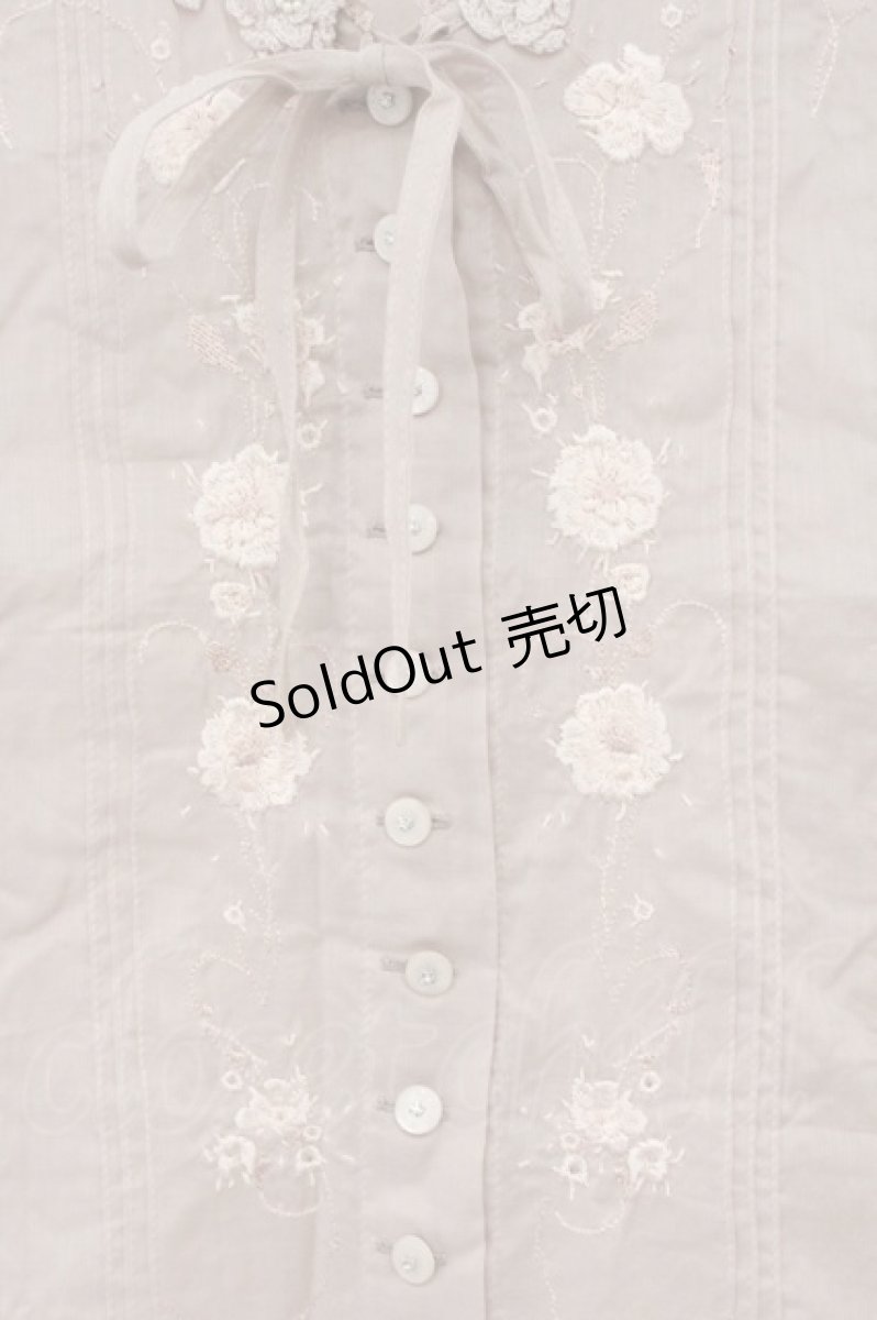 画像2: INGEBORG / 花モチーフ刺繍ノースリーブブラウス  ピンク O-26-04-16-080-LO-BL-IG-OS (2)