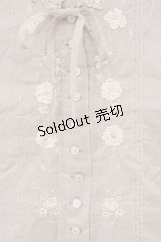 画像2: INGEBORG / 花モチーフ刺繍ノースリーブブラウス  ピンク O-26-04-16-080-LO-BL-IG-OS (2)