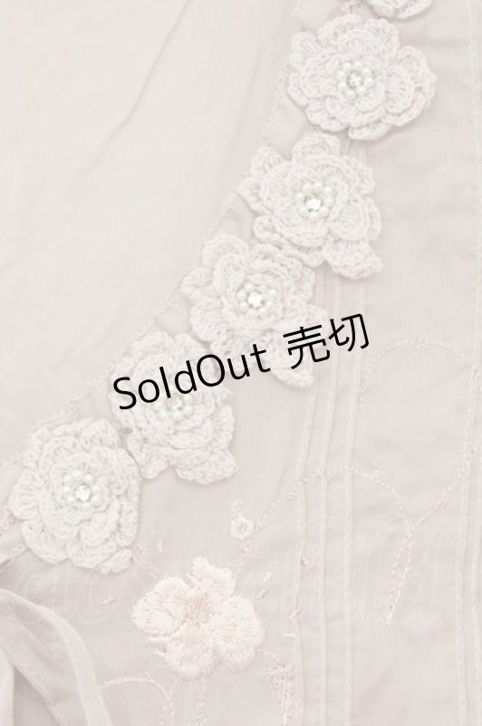 画像3: INGEBORG / 花モチーフ刺繍ノースリーブブラウス  ピンク O-26-04-16-080-LO-BL-IG-OS (3)