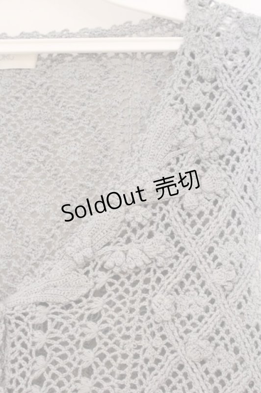 画像2: INGEBORG / ニットベスト S サックス O-26-04-16-081-LO-TO-IG-OS (2)