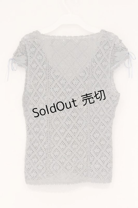 画像4: INGEBORG / ニットベスト S サックス O-26-04-16-081-LO-TO-IG-OS (4)