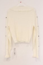 画像3: axes femme / バラモチーフ×ケーブルニット F シロ O-26-04-16-009-AX-TO-OW-ZT517 (3)