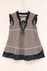 画像1: PINK HOUSE / スター刺繍ノースリーブチュニック  グレー×ネイビー O-26-04-16-095-LO-TO-IG-OS (1)