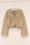 画像1: PINK HOUSE / モチーフつきボレロジャケット  ベージュ O-26-04-16-096-LO-JA-IG-OS (1)