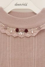 画像2: axes femme / バラボトルネックリブプルオーバー F ピンク O-26-04-16-011-AX-TO-OW-ZT520 (2)