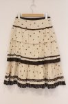 画像4: PINK HOUSE / スター刺繍ティアードスカート  アイボリーブラウン O-26-04-16-097-LO-SK-IG-OS (4)