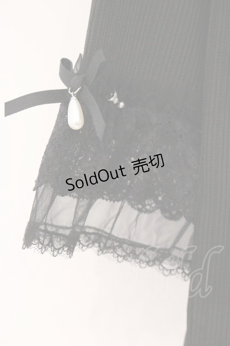 画像2: axes femme / レース重ねデザイン袖プルオーバー F クロ O-26-04-16-012-AX-TO-OW-OS (2)