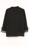画像3: axes femme / レース重ねデザイン袖プルオーバー F クロ O-26-04-16-012-AX-TO-OW-OS (3)