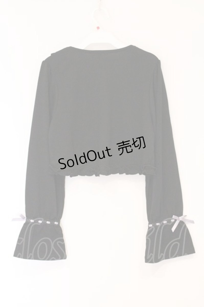 画像3: axes femme / リボン刺繍レースフリルボレロ F クロ O-26-04-16-013-AX-TO-OW-OS (3)