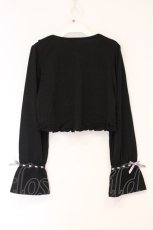 画像3: axes femme / リボン刺繍レースフリルボレロ F クロ O-26-04-16-013-AX-TO-OW-OS (3)