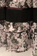 画像2: axes femme / フラワープリントスカート F クロ O-26-04-16-016-AX-SK-OW-OS (2)