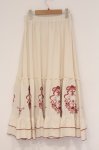 画像3: axes femme / リボンＸブーケ刺繍スカート F クリーム O-26-04-16-017-AX-SK-OW-OS (3)