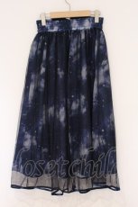 画像3: axes femme / テレスコーププリントスカート F ブルー O-26-04-16-022-AX-SK-OW-OS (3)