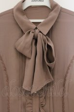画像2: axes femme / バックレースアップブラウス F ブラウン O-26-04-16-024-AX-BL-OW-OS (2)