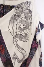 画像4: Qutie Frash / DS切り替え和柄アシメスカート  ホワイト×パープル O-26-04-18-026-QU-SK-OW-OS (4)