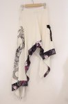 画像5: Qutie Frash / 和柄切り替えアシメスカート  ホワイト×パープル O-26-04-18-027-QU-SK-OW-OS (5)