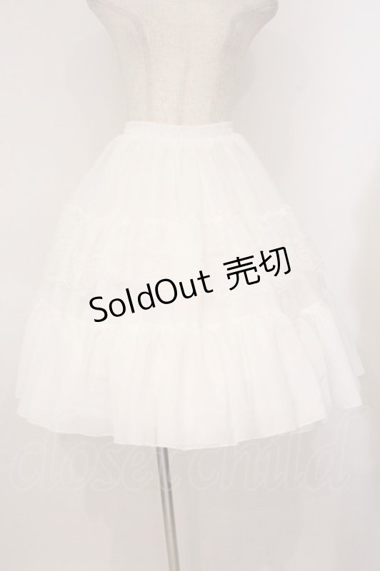 画像1: Hoshibako Works / 47cmショートワイヤーパニエスカート  シロ O-26-04-18-034-LO-SK-IG-OS (1)