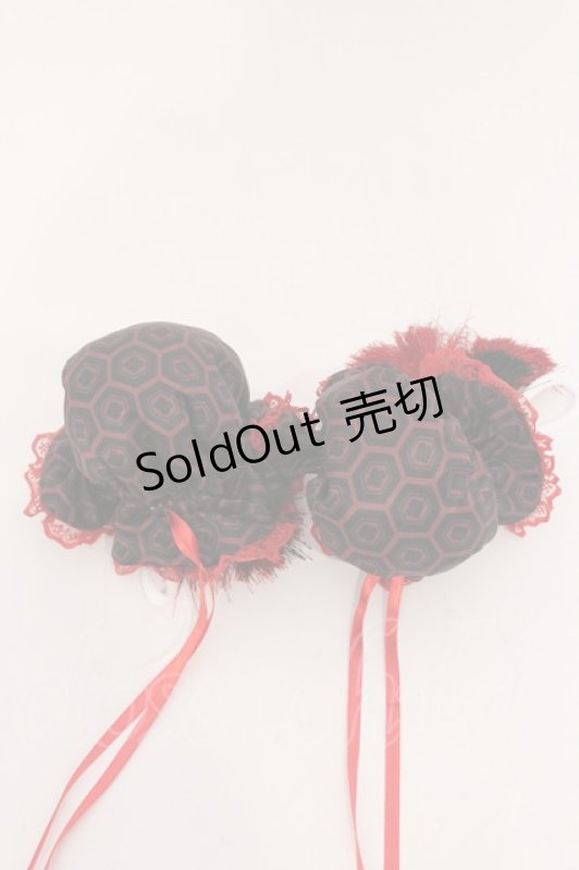 画像4: Qutie Frash / シニヨンカバー  レッド O-26-04-18-001-QU-ZA-OW-OS (4)