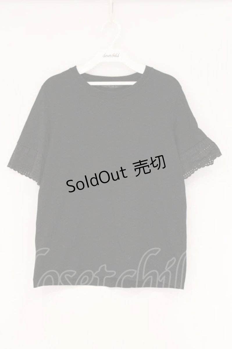 画像1: Jane Marple Dans Le Salon / Lace sleeve T-shirt（レーススリーブティーシャツ） M クロ O-26-04-18-012-JM-TO-IG-OS (1)