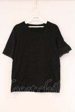 画像1: Jane Marple Dans Le Salon / Lace sleeve T-shirt（レーススリーブティーシャツ） M クロ O-26-04-18-012-JM-TO-IG-OS (1)