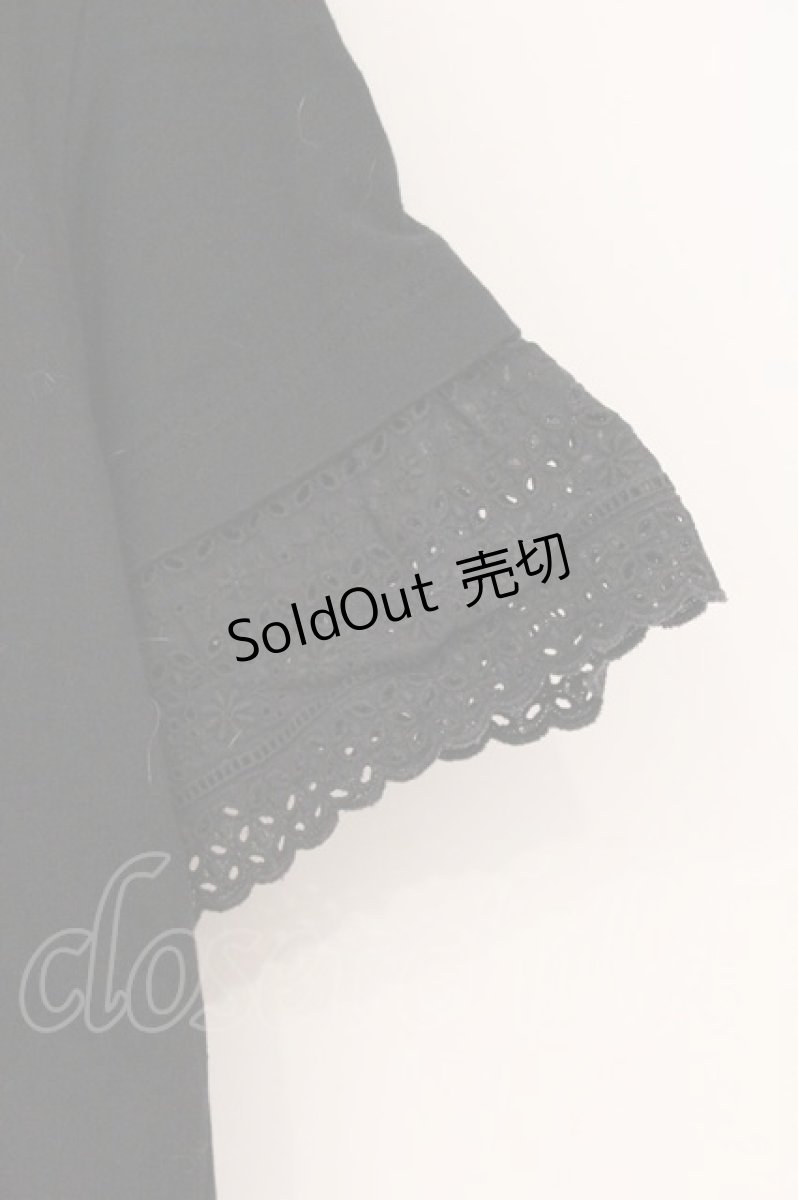 画像2: Jane Marple Dans Le Salon / Lace sleeve T-shirt（レーススリーブティーシャツ） M クロ O-26-04-18-012-JM-TO-IG-OS (2)
