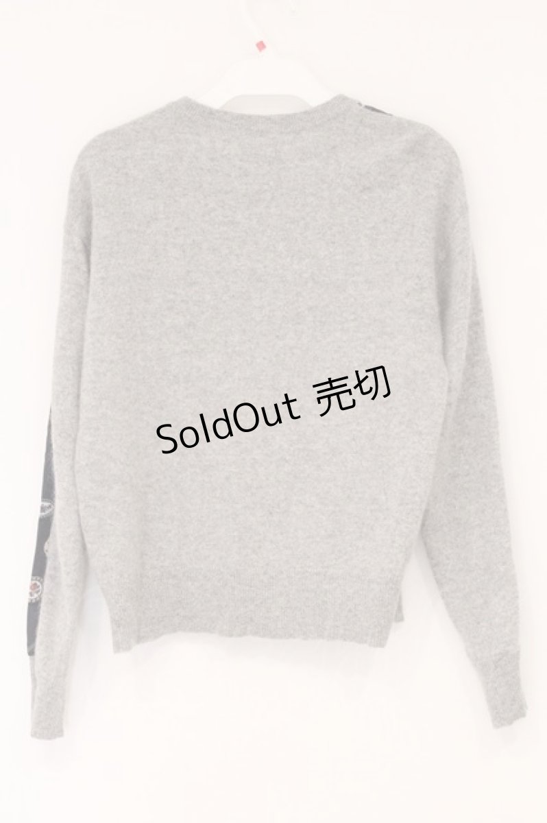 画像4: Jane Marple Dans Le Salon / The Dressmaker cardigan（ザドレスメーカーカーディガン） M グレー×ネイビー O-26-04-18-015-JM-TO-IG-ZT459 (4)