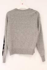 画像4: Jane Marple Dans Le Salon / The Dressmaker cardigan（ザドレスメーカーカーディガン） M グレー×ネイビー O-26-04-18-015-JM-TO-IG-ZT459 (4)