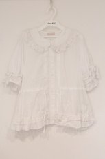 画像1: Chalmiere / クラシックコットンブラウス M シロ O-26-04-18-017-0-BL-IG-OS (1)