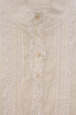 画像2: Jane Marple Dans Le Salon / ピンタックレースブラウス M シロ O-26-04-18-021-JM-BL-OW-OS (2)