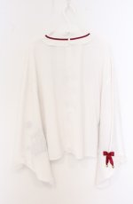 画像4: Amavel / 月夜の狐と寒椿 和風ブラウス  シロ×ワイン O-26-04-19-037-CA-BL-IG-OS (4)