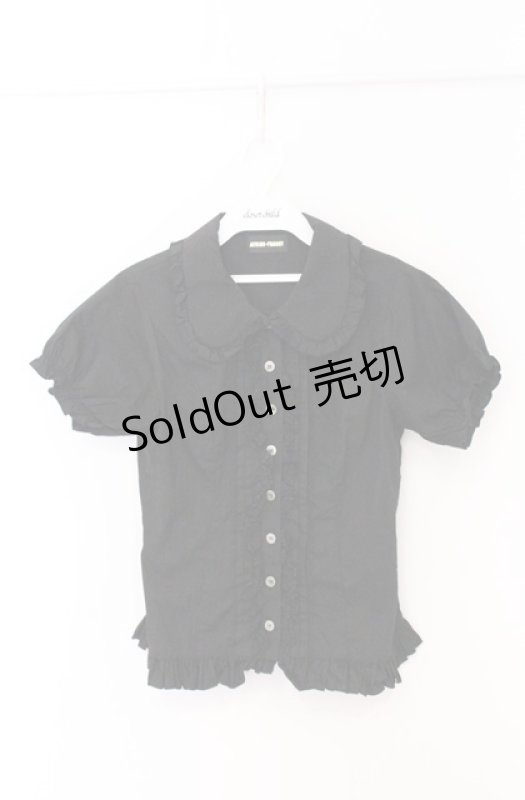 画像1: ATELIER PIERROT / パフ袖ブラウス  ブラック O-26-04-19-040-EL-BL-IG-OS (1)