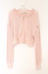 画像1: axes femme / レースフリルショートボレロ  ピンク O-26-04-19-005-AX-TO-IG-OS (1)