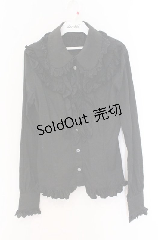 画像1: ATELIER PIERROT / バックシャーリングブラウス  ブラック O-26-04-19-044-EL-BL-IG-OS (1)