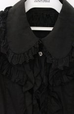 画像2: ATELIER PIERROT / バックシャーリングブラウス  ブラック O-26-04-19-044-EL-BL-IG-OS (2)