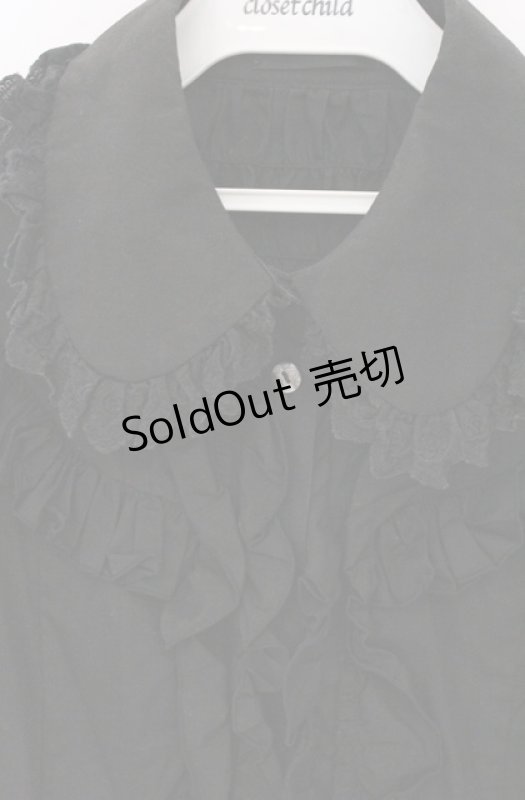 画像2: ATELIER PIERROT / バックシャーリングブラウス  ブラック O-26-04-19-044-EL-BL-IG-OS (2)