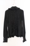 画像3: ATELIER PIERROT / バックシャーリングブラウス  ブラック O-26-04-19-044-EL-BL-IG-OS (3)