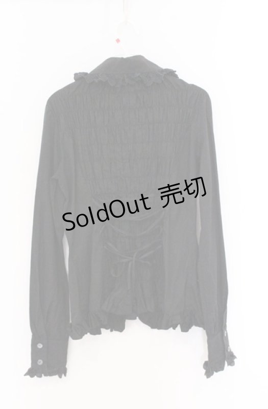 画像3: ATELIER PIERROT / バックシャーリングブラウス  ブラック O-26-04-19-044-EL-BL-IG-OS (3)