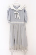 画像1: LIZ LISA / 肩あきセーラーカラーワンピース  サックス O-26-04-19-045-LO-OP-IG-OS (1)