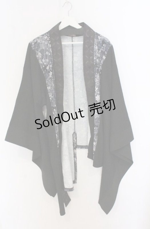 画像1: Qutie Frash / アシンメトリー振袖カーディガン  ブラック O-26-04-19-053-QU-TO-YM-OS (1)