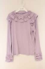 画像1: axes femme kawaii / フリルリボンカットプル  ラベンダー O-26-04-19-006-AX-TO-IG-OS (1)