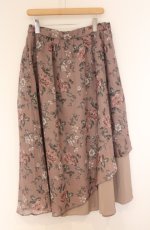 画像1: axes femme / クラシカルローズアシメスカート 3L ピンクベージュ O-26-04-19-007-AX-SK-IG-OS (1)